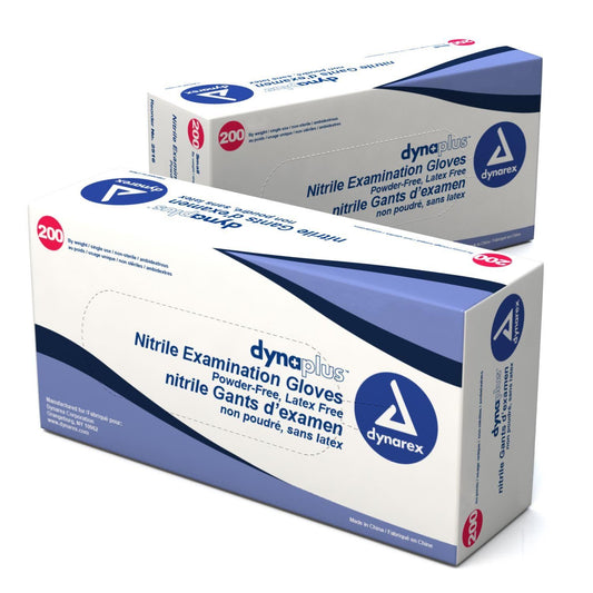 Dynarex Nitrile Examination Gloves Large ( Box of 200 ) Powder Free